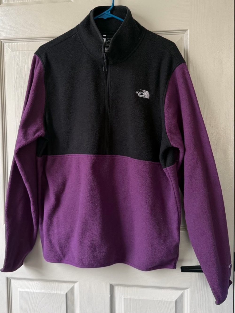 The North Face Black and Purple Polartec Half-Zip Fleece Pullover Men’s Large